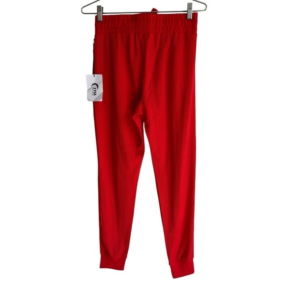 NWT Zyia Active Don't Wake Me Up Thermal Joggers, Red, Size M - Picture 7 of 8